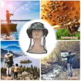 thumbnail image 2 of 5Pcs Outdoor Anti Dust Breathable Anti Mosquito Mesh Hat Insect Prevention Net Anti Bee for Fishing Travel(black ), 2 of 4