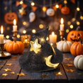 thumbnail image 6 of Halloween Witch Hat Hair Clip, Black Glitter with Gold Star Moon, 1 Piece, Costume Hair Accessory for Halloween Party Cosplay DIY Dress Up Holiday Hairstyle Decoration, 6 of 6