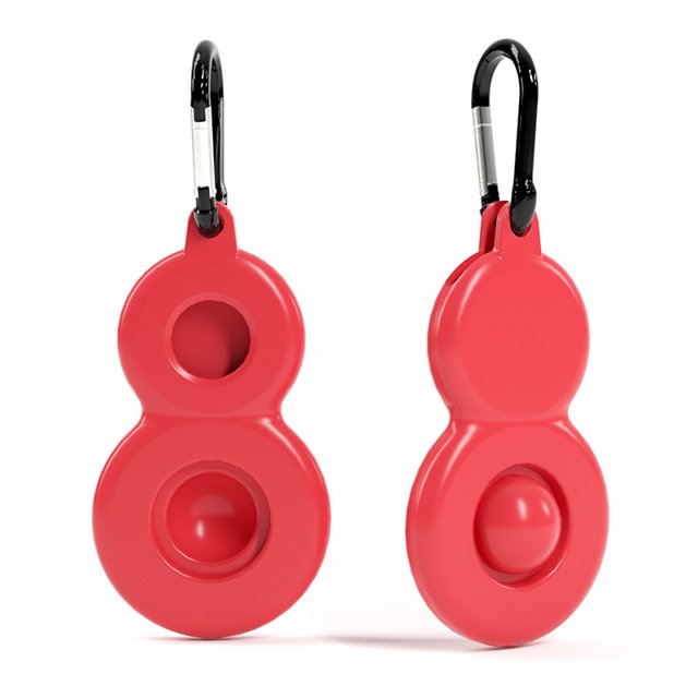 Estuche De Juguete Push Bubble Fidget Compatible Con Airtags Funda Protectora Lavable Impermeable De Silicona Con Llavero Monstrate EL017046-11