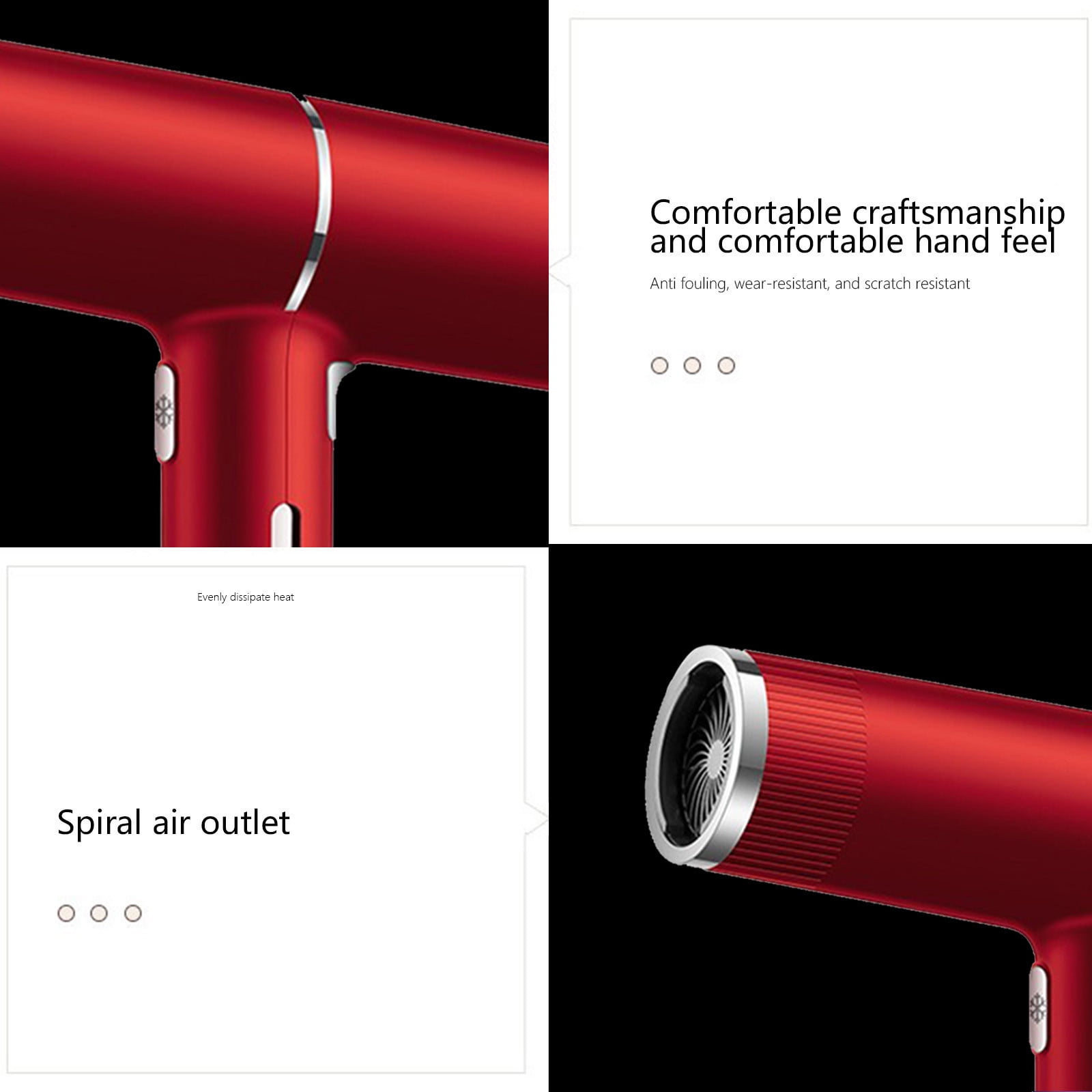 Travel Hair Dryer, 800W High Power, Ionic Conditioning for Frizz-Free Hair, with Curly Hair Styling Nozzle, Compact Design, 110V, Suitable for Normal & Curly Hair, Fast Drying