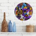 thumbnail image 3 of Yayeee 10" Wall Clock Battery Operated Quartz Round Silent Non-Ticking Home Decor, Purple Simple Triangles, 3 of 6