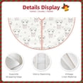thumbnail image 4 of Daiia Heart Rabbit Drawing Merry Christmas Tree Skirt , Xmas Large Lace-up Tree Skirt, Santa Snowflakes Rustic Home Decorations New Year Party Farmhouse Decor-36", 4 of 7