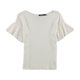 thumbnail image 2 of Ralph Lauren Blusa Rissa de punto sólido para mujer, color blanco roto, pequeña Ralph Lauren Tejer, 2 of 2