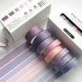 thumbnail image 2 of 8 Pieces Set Basic Color Plaid Washi Tapes Gong Bohan LED, 2 of 2