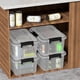 thumbnail image 2 of Paquete de 6 cajas de almacenamiento de plástico transparente de 12 cuartos con tapa con cierre para organizar el hogar y la oficina, 2 of 6