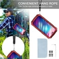 thumbnail image 5 of ELEHOLD for iPhone 14 Pro 6.1 Inch 2022 Case, Heavy Duty Armor Built-in Explosion-Proof Tempered Glass Screen Protector Wireless Charging Hang Rope Hidden Kickstand Shockproof Rugged Case,Red, 5 of 7