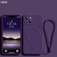 thumbnail image 2 of Funda magnética de silicona para iPhone 14 Pro, carcasa Original de lujo con correa, Magsafe, 13, 12 Mini, 11, X, XR, Xs, Max, 7, 8 Plus Fivean unisex, 2 of 2