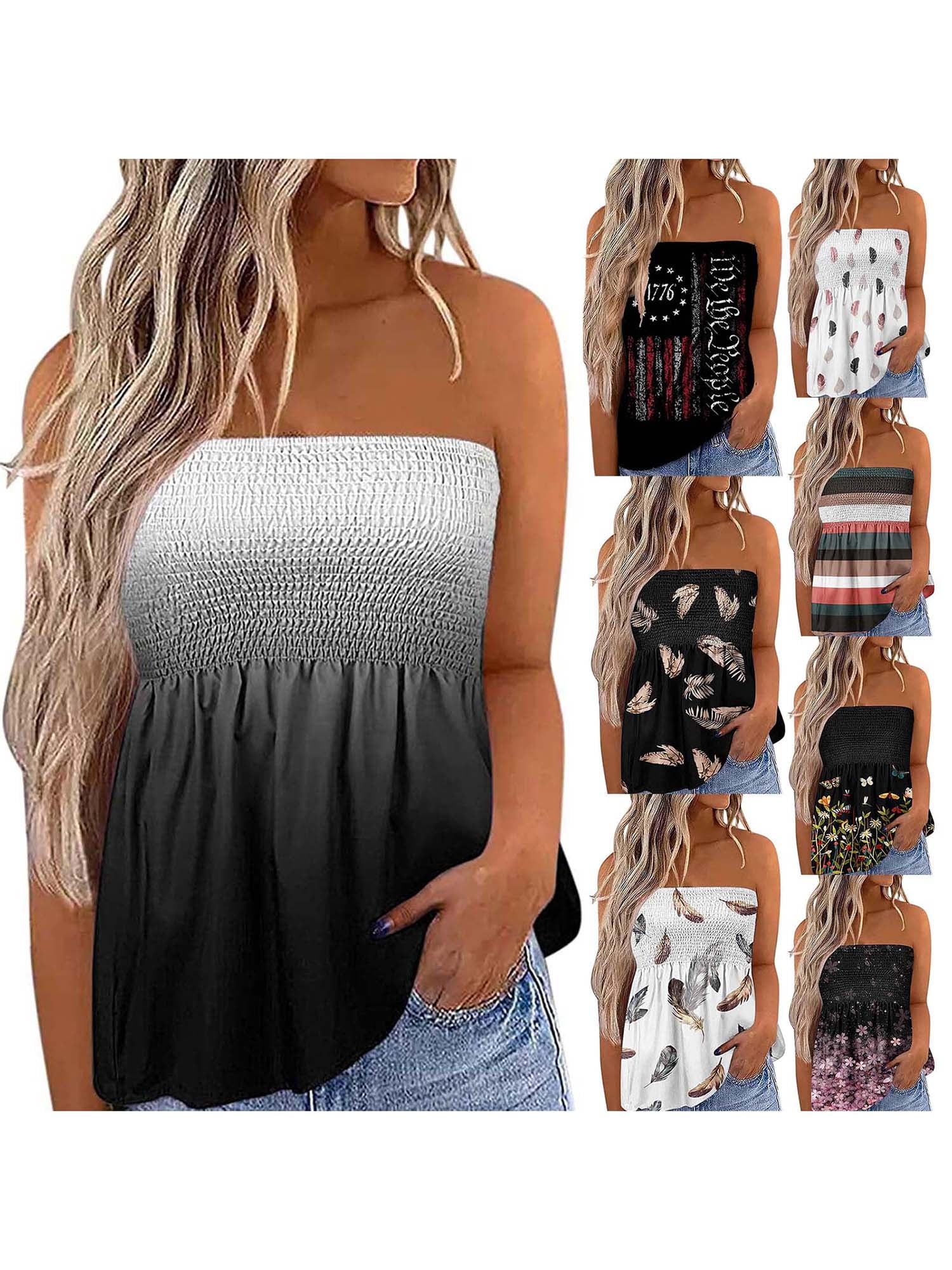 plus size flowy tube top