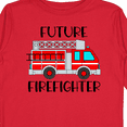 thumbnail image 4 of Inktastic Future Firefighter Red Fire Truck Engine Boys or Girls Long Sleeve Toddler T-Shirt, 4 of 5