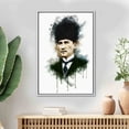 thumbnail image 5 of Turkish Wall Decor, Watercolor Poster, Atatürk Canvas Art, Ataturk Art, Motivational Wall Decor, Office Printed, Motivation Canvas Art, Canvas Wall Decor - Black Framed, 5 of 7