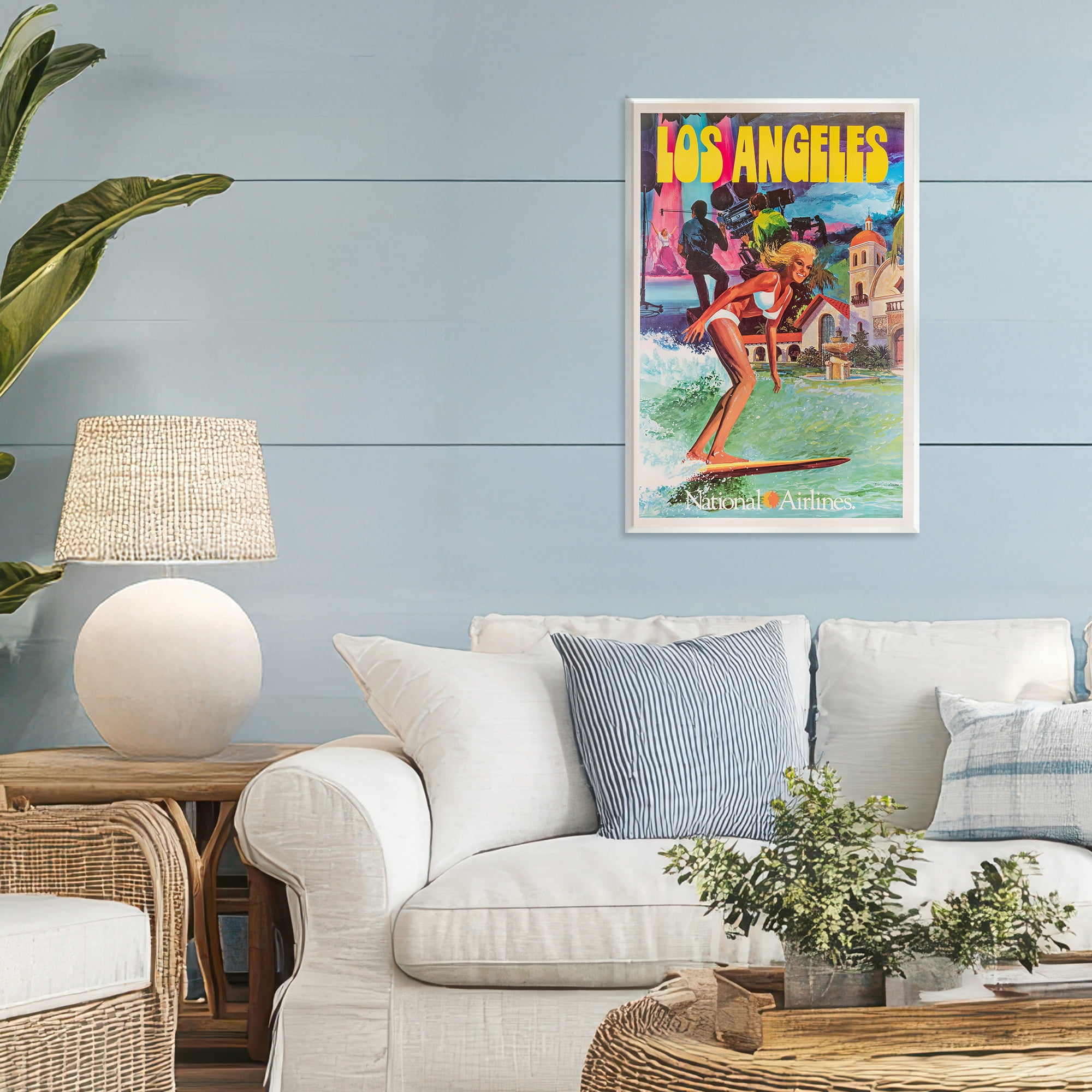 Stupell Industries Vintage Los Angeles Travel Wall Plaque Art, design by Vintage Posters