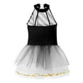thumbnail image 4 of DPOIS Kids Girls Xmas Sleeveless Striped Ballet Tutu Dress Dancewear Christmas Party Candy Cane Costume Black 10, 4 of 5