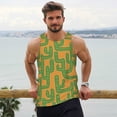 thumbnail image 6 of Cauagu Cactus 2 Print Men's Sleeveless Muscle Shirts,Tank Tops Quick Dry Workout Tank Top Gym Muscle Tee Fitness Bodybuilding T Shirt for Men-XX-Large, 6 of 7