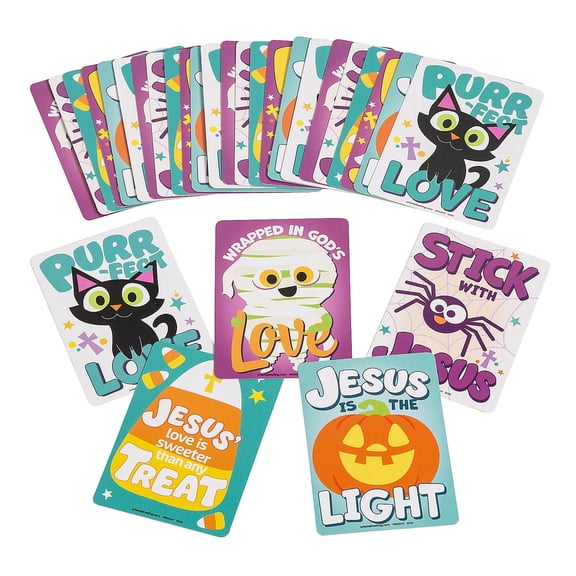 Fun Express Bulk 48 Pieces Religious Halloween Handout Cards