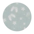 thumbnail image 4 of HAOXIT Aqua Round Fitted Tablecloth,Beach Theme Sea Shells Starfishes Print Elastic Edged Polyester Tablecover, Fits Round Table, for Dining Banquet, and White 31"-35, 4 of 8