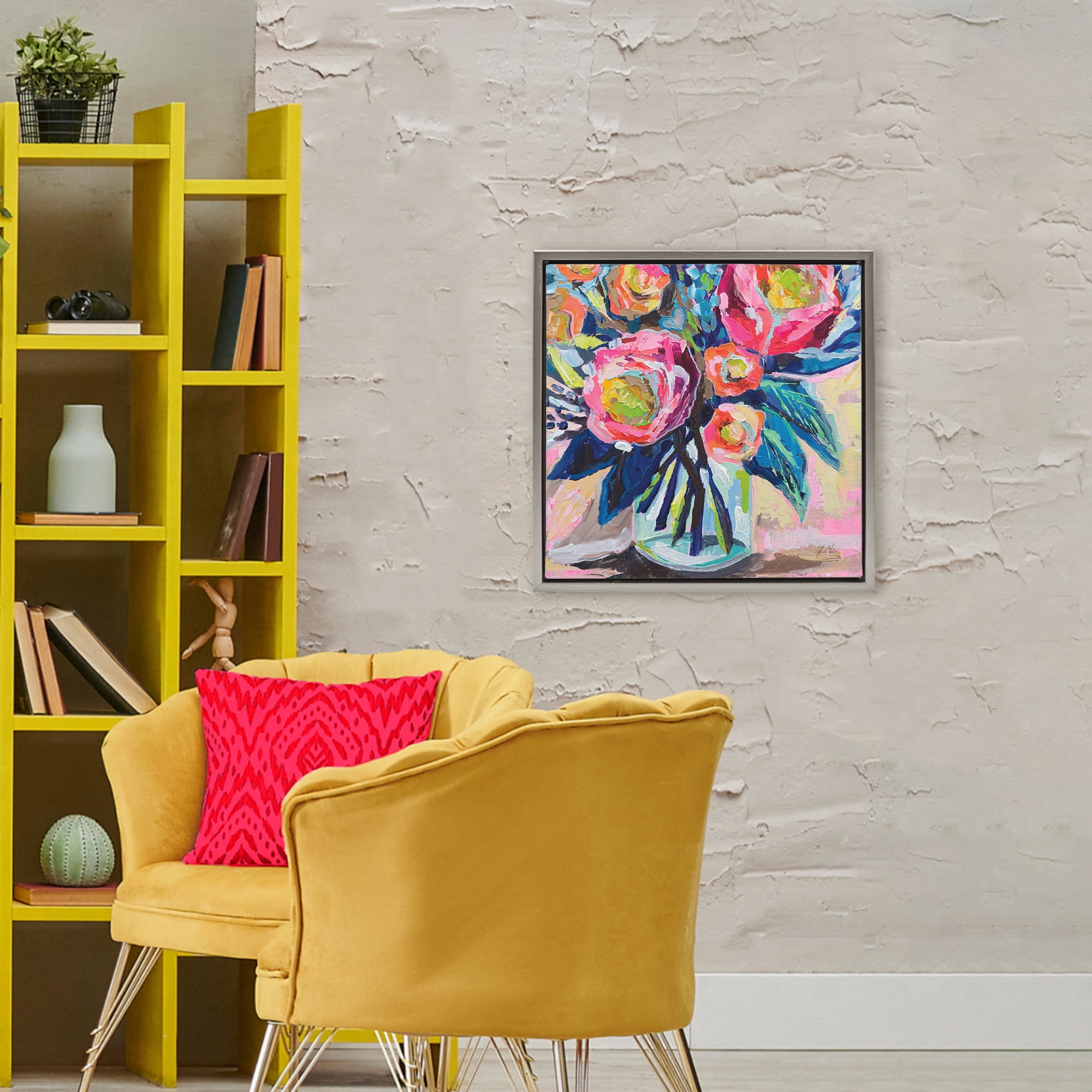 Stupell Industries Because You Love Me Gray Framed Floater Canvas Wall Art, design by Jeanette Vertentes