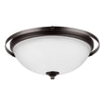 thumbnail image 4 of Globe Electric 2-Light Dark Bronze Flush Mount with Frosted White Glass Shade, 61008, 4 of 7