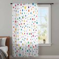 thumbnail image 4 of Colorful Polka Dot Sheer Curtains 45 Inches Long, Rainbow Point Vibrant Light Filering Curtains, Breathable Simi Curtain Privacy Drapes for Kitchen Bathroom Lightweight Small Window Treatment, 4 of 9