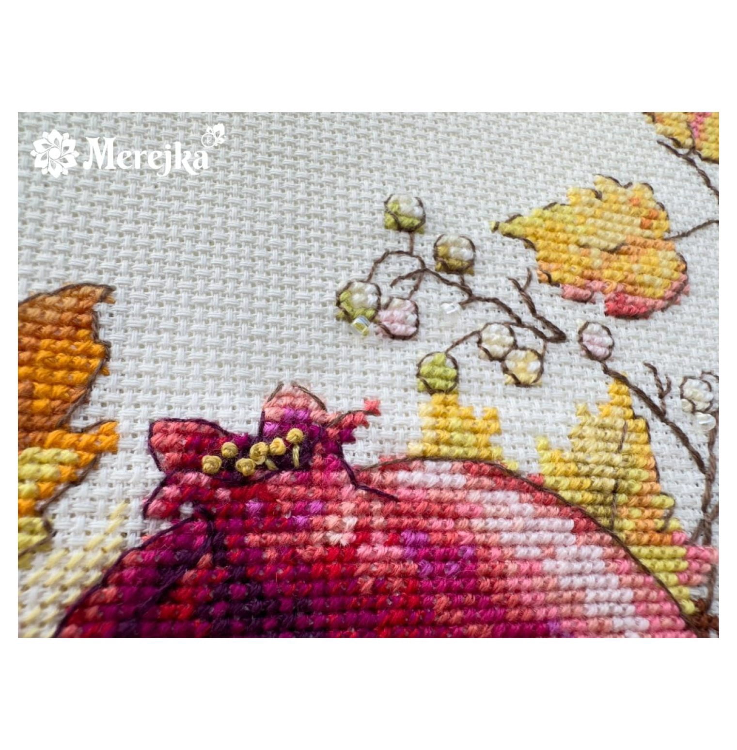 Counted Cross Stitch Kit September Dew, ecru