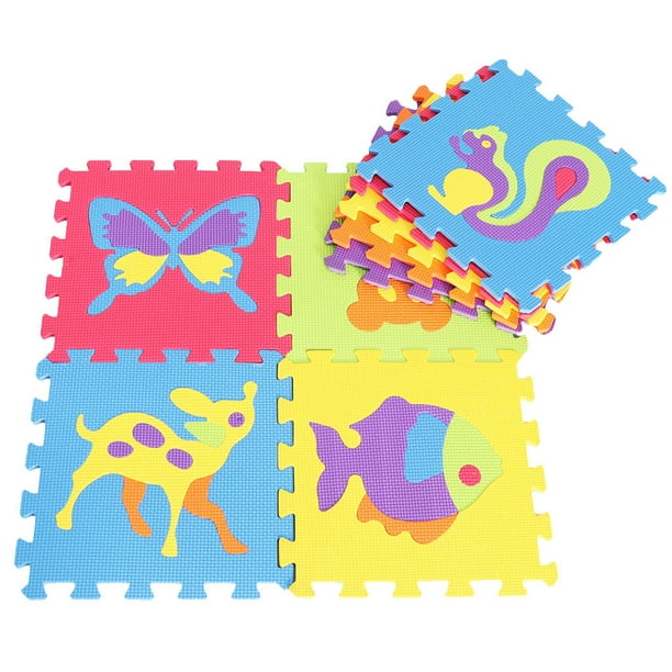 juego de suelo de espuma suave eva juego de azulejos entrelazados nios rompecabezas de guardería animales-c Sunnimix Puzzle Play Mat para niños
