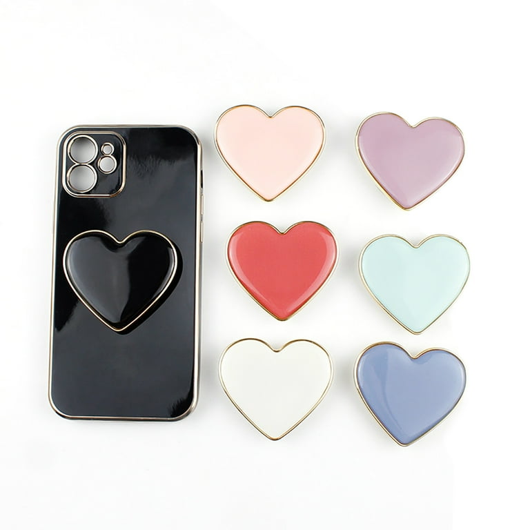 Enkey Aesthetic iPhone 14 Pro Max Case with Heart Love Glossy Cute