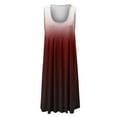 thumbnail image 3 of pbnbp Summer Dresses for Women 2023 Casual Ombre Tie Dye Dress Crewneck Sleeveless High Waist Pleated Midi Sundresses, 3 of 4
