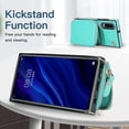 thumbnail image 3 of Funda tipo cartera para Huawei P30 con tarjetero y correa para el hombro para mujer, 3 of 5