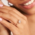thumbnail image 2 of IGI Certified 3 Carat Round Shape Lab Grown Diamond Engagement Ring | 14K Rose Gold | Demi Four Prong Lab Diamond Ring | FG-VS1-VS2 Quality Friendly Diamonds, 2 of 5