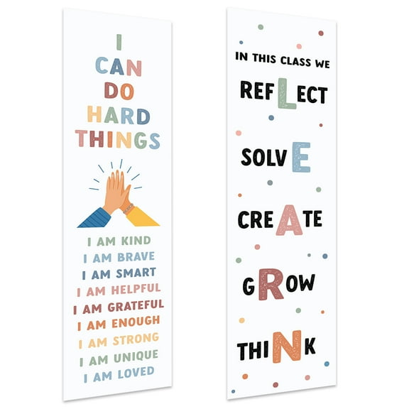 Koyal Wholesale Large In This Classroom We Learn Banner Sign for Teachers, Door, Wall Decor, Baho Motivational Theme