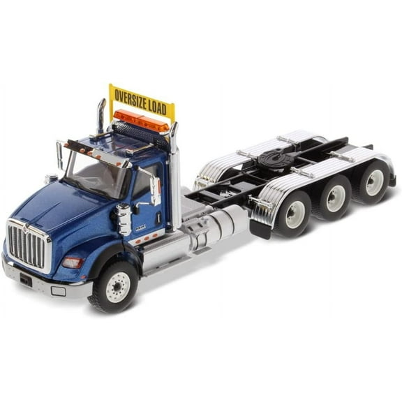 Diecast Masters International HX620 SBFA Day Cab Tridem Tractor | 1:50 Scale Model Semi Trucks | Metallic Blue Diecast Model 71010