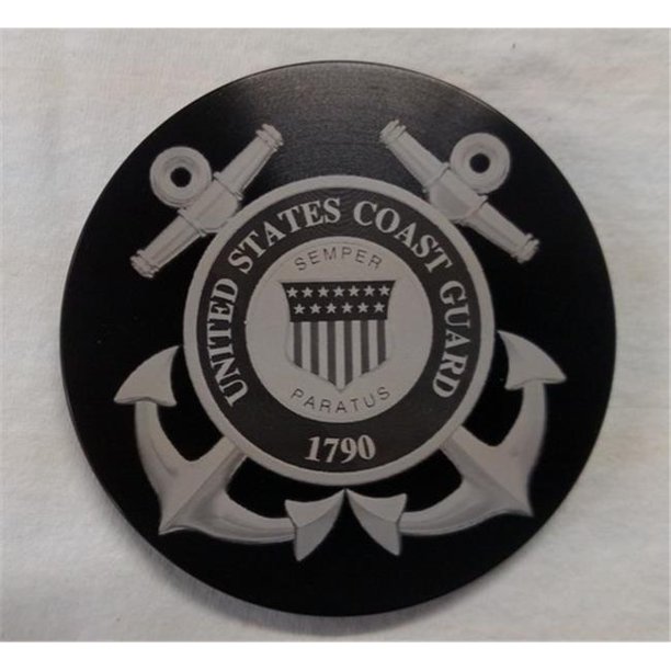 Helm 4 in. Round Billet Aluminum Trailer Hitch Cover United States Coast Guard