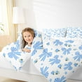 thumbnail image 4 of jejeloiu Girls Cute Bow Full Size Comforter Sets,Blue Bowtie Flower Bedding Sets For Girls Kids Reversible 3-Piece, 4 of 8