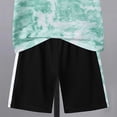 thumbnail image 4 of KPOPLK Boys Clothes Short Set 2 Piece Outfit Athletic T-Shirt and Quick Dry Shorts Kids Summer Clothing Set Size 5-6 Years,Green, 4 of 5