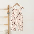 thumbnail image 2 of Agkizg Toddler Baby Girls Summer Jumpsuit, Sleeveless Casual Romper for Kids, Children's Corduroy Heart-shaped Printed Overalls, Sizes 2-8 Years, 2 of 5