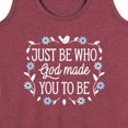 thumbnail image 3 of Instant Message - Just Be Who God Made You To Be - Women's Racerback Tank Top, 3 of 6