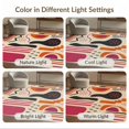 thumbnail image 7 of ODIKA 5'x7' Orange Pink Vibrant Abstract Geometric Washable Area Rug Modern Artistic Pattern with Bold Shapes for Small Living Room, Bedroom, Easy Care, Non-Shedding, Pet Friendly, 7 of 7