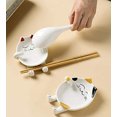 thumbnail image 4 of Ceramic Spoon Rest for Kitchen - Spoon Holder for Stove Top, Cute Kitty Shape, Multifunctional Kitchen Utensil Holder, Kitchen Decoration (Red), 4 of 7