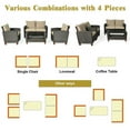 thumbnail image 2 of Spaco Patio Furniture 4 Pieces Conversation Sets Outdoor Wicker Rattan Chairs Garden Backyard Balcony Porch Poolside loveseat with Coffee Table and Cushions, 2 of 9
