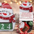 thumbnail image 3 of Calendario navideño Decoraciones Adornos navideños de madera Calendario de cuenta regresiva de Adviento (muñeco de nieve) Rojo Verde RV011031-01146SDJ, 3 of 5