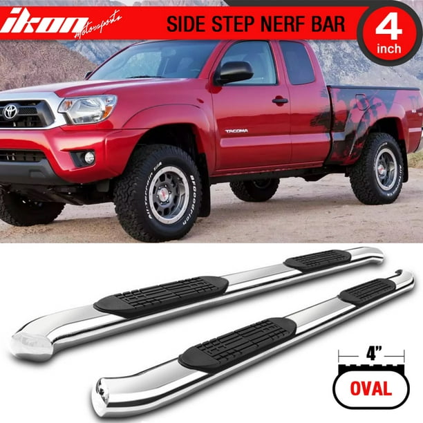 Ikon Motorsports Nerf Bars for 0518 Toyota Access Cab 4 Inch