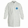 Dupont Lab Coat,White,Snaps,L,PK30 TY216SWHLG003000