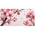 thumbnail image 2 of Cherry Blossom Themed Backdrop Banner Decorative Background with Delicate Pink Flowers and Red Cherries Party Decorations Spring Celebrations Photography Props Festival Decor, 2 of 7