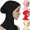 thumbnail image 4 of Limei 1 Pieces Hijab Cap Adjustable Muslim Stretchy Turban Full Cover Shawl Cap Full Neck Coverage for Lady, 4 of 7