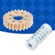 thumbnail image 4 of Reductor De Velocidad De Tornillo Sin Fin, Juego De Engranajes De Tornillo Sin Fin De Bloqueo Automático Eje De Engranaje De Orificio De 6 Mm Alta Torsión Para Accesorios De ANGGREK FB1012, 4 of 8