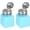 Blue, variant on 2pcs Solvent Alcohol Dispenser 200ml(6.7oz) Push Down Liquid Pump Bottle with Sealing Stainless Steel Lid for Acetone Cleanser Polish Remover, White 200ml 6.7oz