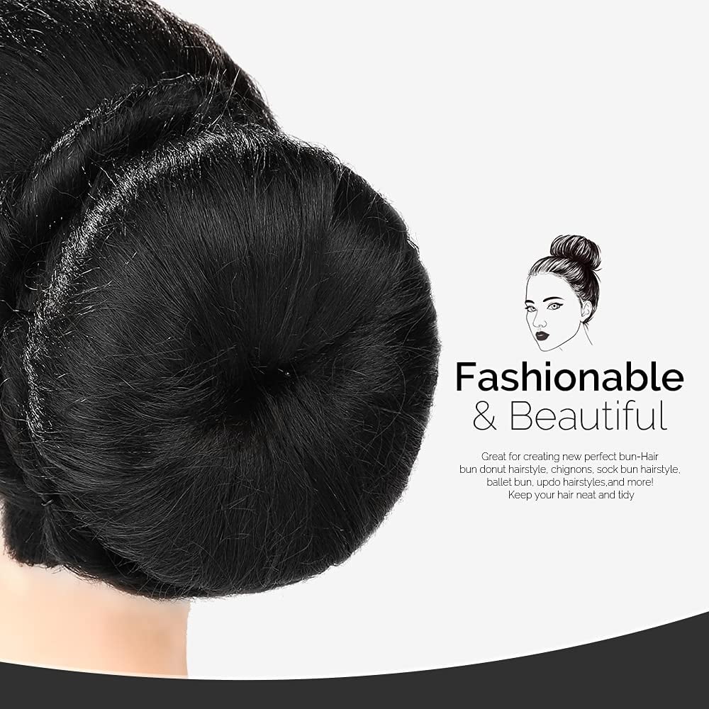 Donut Hair Bun Maker 7 Pieces Ffiy Ring Style Bun Maker Set With Hair Bun Makers 1 Extra Large 2 Large 2 Medium And 2 Small 5 Pieces Hair Elasti