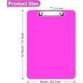 thumbnail image 2 of Minzimin 8.5 x 11 Plastic Clipboards Set of 1/2, Low Profile Metal Clip, Translucent Board, 12.5 x 9 in Letter Size, Office Supply, Back to School, 2 of 7