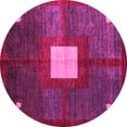 thumbnail image 1 of Ahgly Company Indoor Round Abstract Pink Modern Area Rugs, 8' Round, 1 of 4