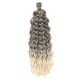 thumbnail image 4 of Peluca afro rizada para mujeres y niñas, transpirable, elegante, encantadora, suave, sintética, para fiesta, disfraces, compras, Cosplay y citas Gris degradado 60cm, 4 of 8