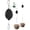 1Pcs- Black, variant on Heavy Duty Retractable Plant Hangers, Adjustable Pull-Down Pulleys with 63" Stainless Steel Rope, Double Hooks for Hanging Plants, Bird Feeders, Planters & Pots, Indoor & Outdoor Use